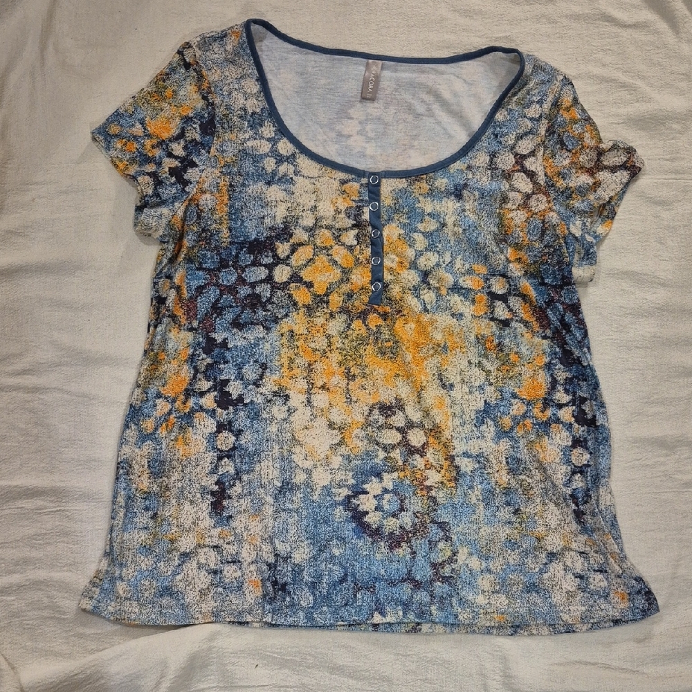 Chic Multicolor Floral Women's Blouse